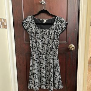 Black and white floral dress